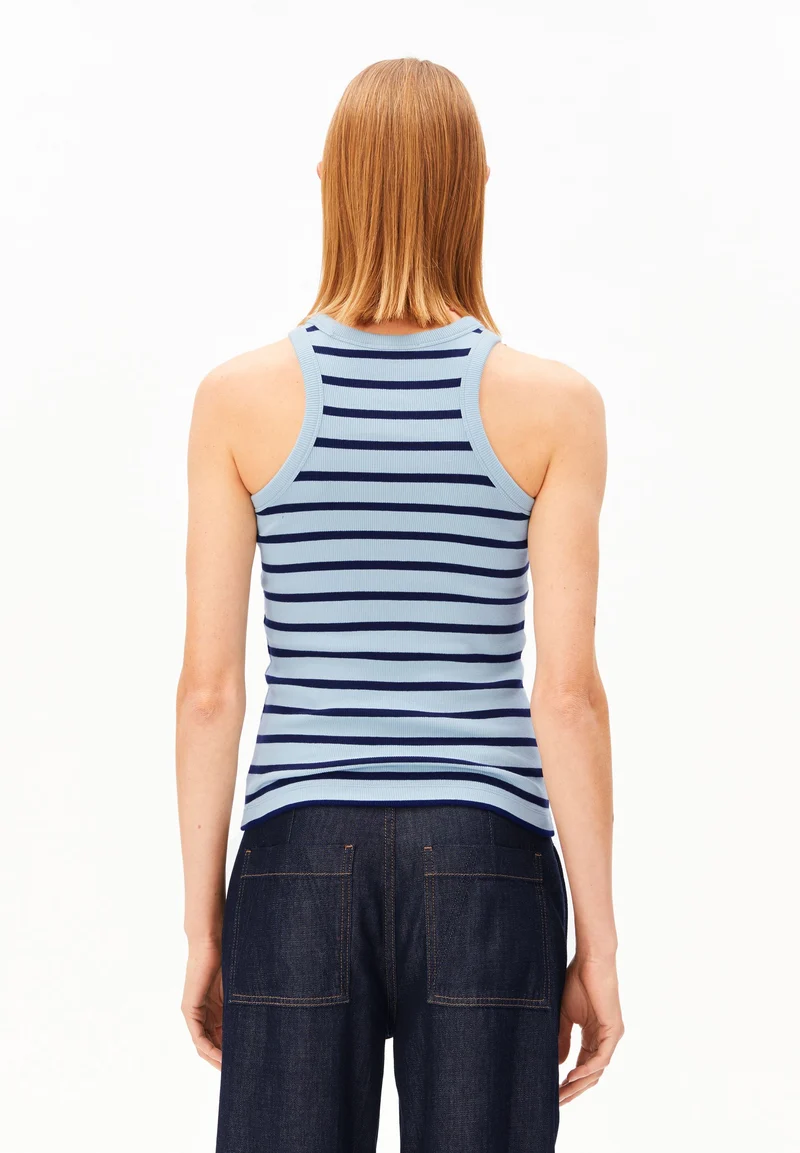 KANITAA GESTREIFTES TOP | blue glow-tinted navy