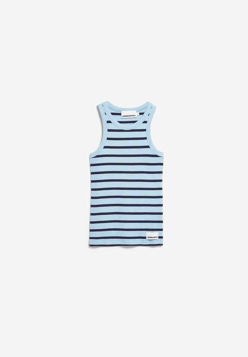 KANITAA GESTREIFTES TOP | blue glow-tinted navy