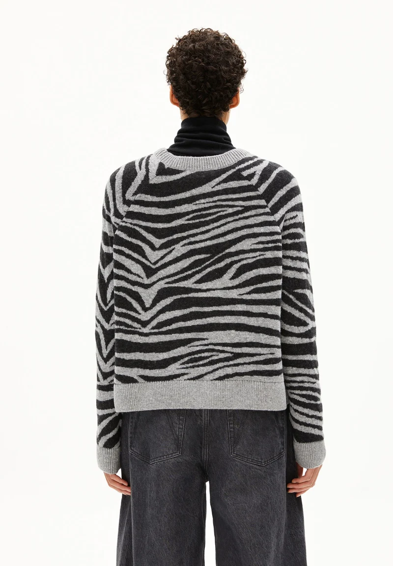 LILIRIAA ZEBRARAA STRICKPULLOVER | silver melange-steel melange