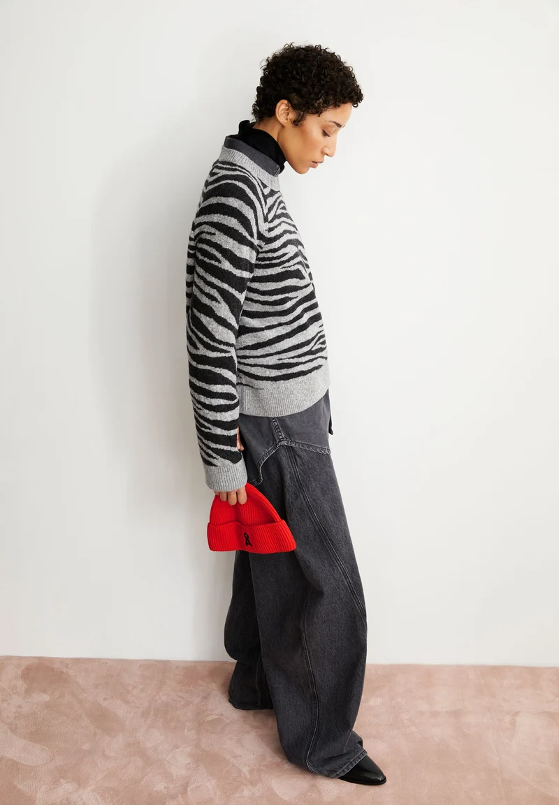 LILIRIAA ZEBRARAA STRICKPULLOVER | silver melange-steel melange