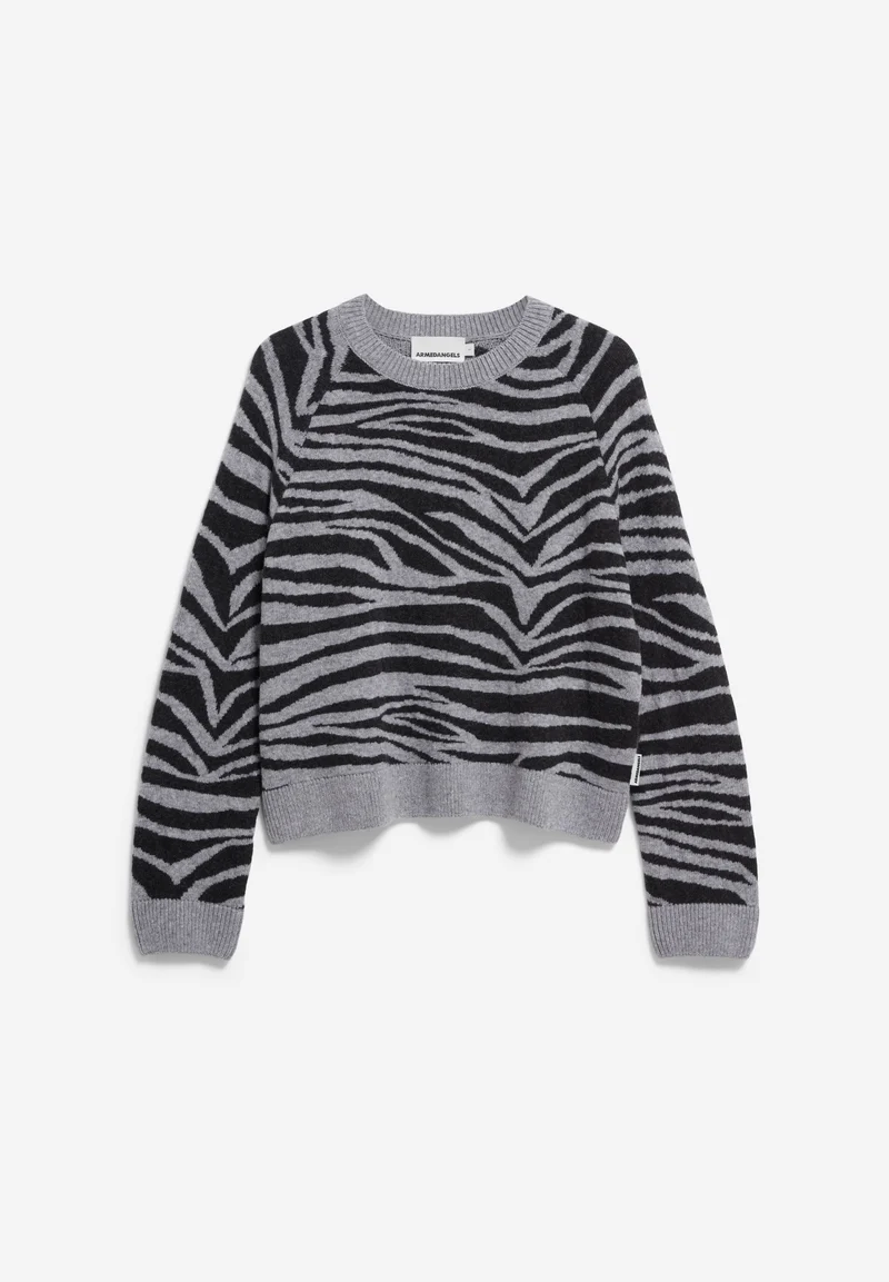 LILIRIAA ZEBRARAA STRICKPULLOVER | silver melange-steel melange