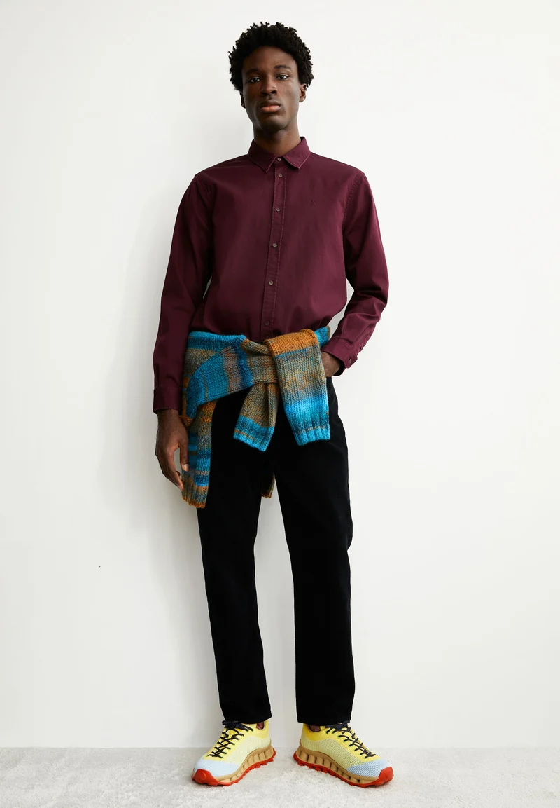 GIAALO GMT DYE LANGARMHEMD | dark cranberry