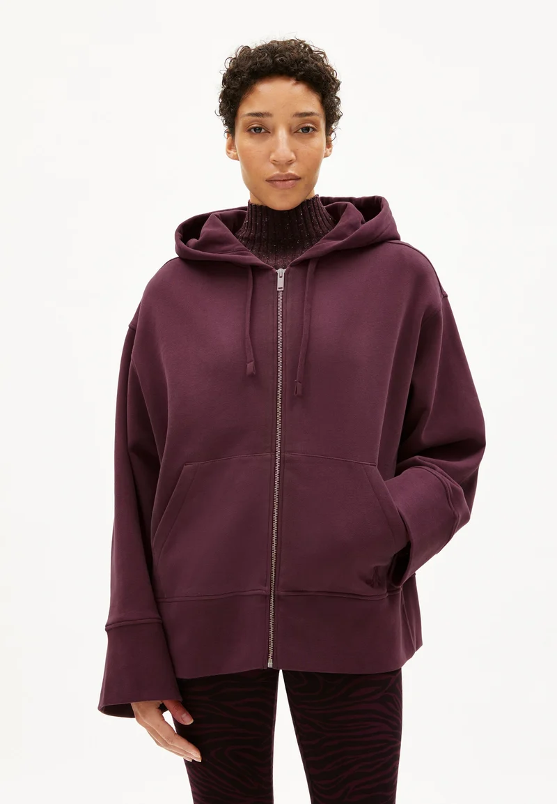 TALIMAA SWEATJACKE | dark cranberry