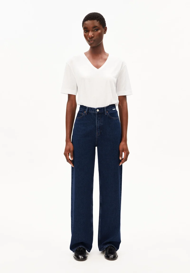 ENIJAA HIGH WAIST WIDE JEANS | sirens