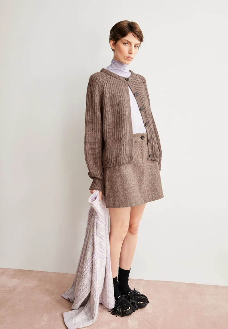 RIPP-STRICKJACKE | cinnamon dust melange
