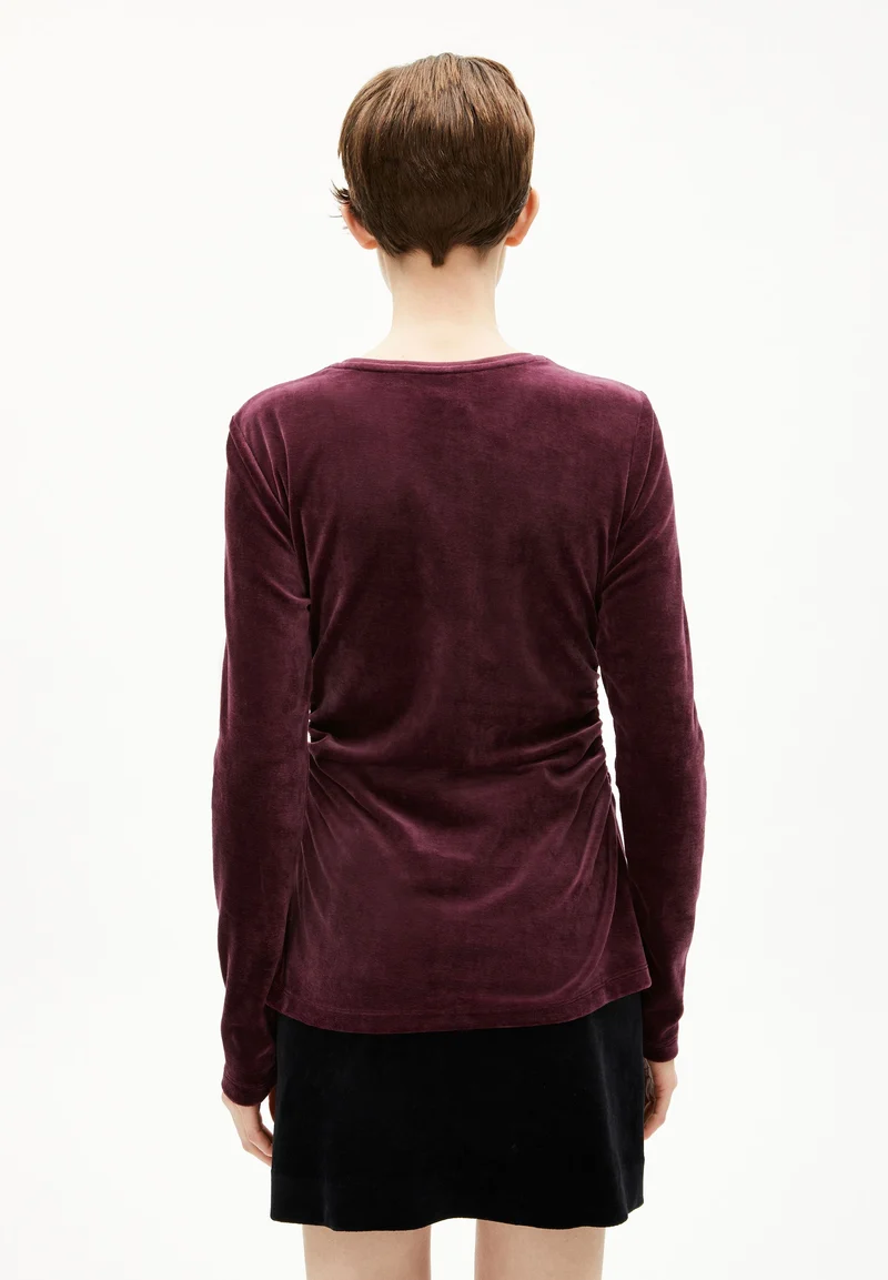 ADAAJA LORA VELVET | dark cranberry