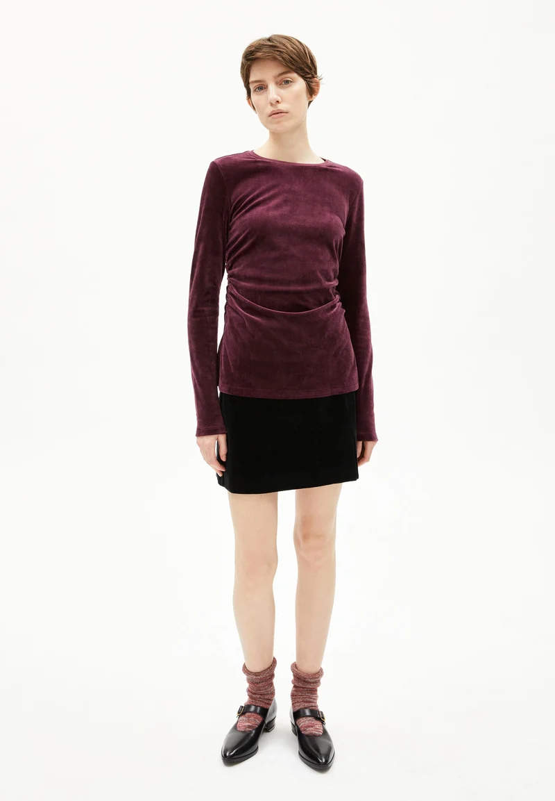 ADAAJA LORA VELVET | dark cranberry