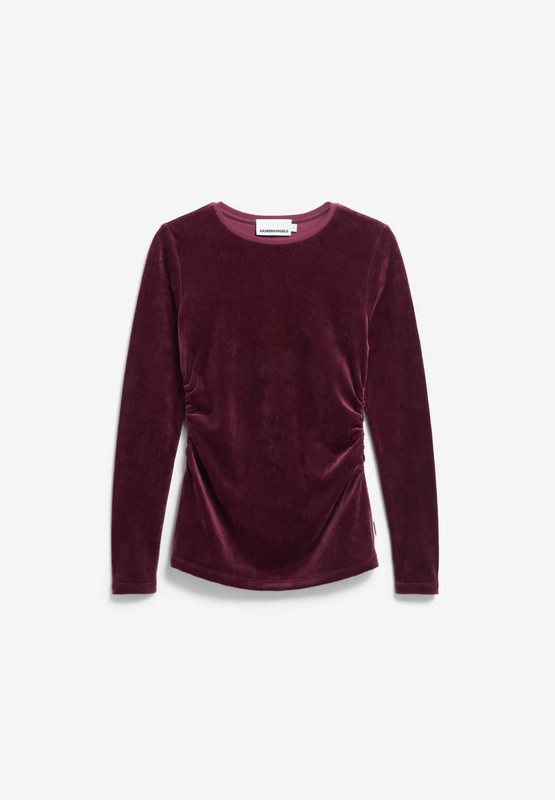 ADAAJA LORA VELVET | dark cranberry