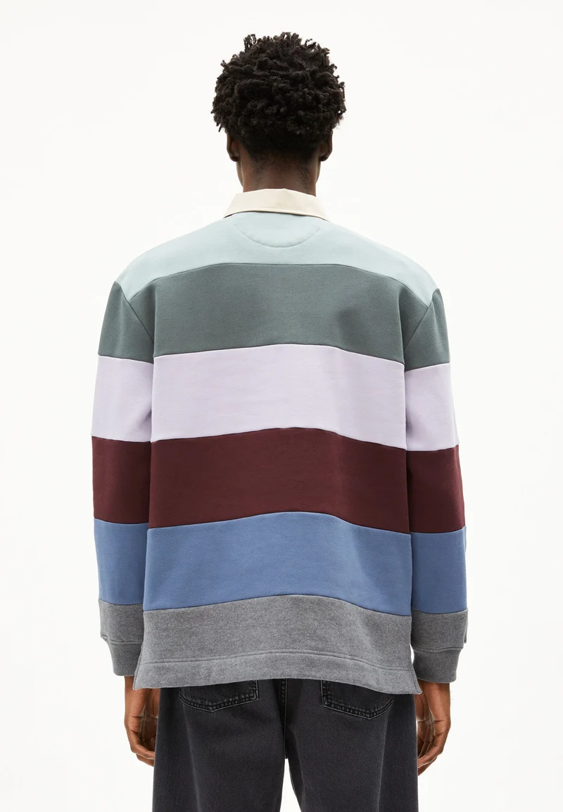 AADRU LS RUGBY FLEECE SWEATSHIRT | mystic swamp-steel melange