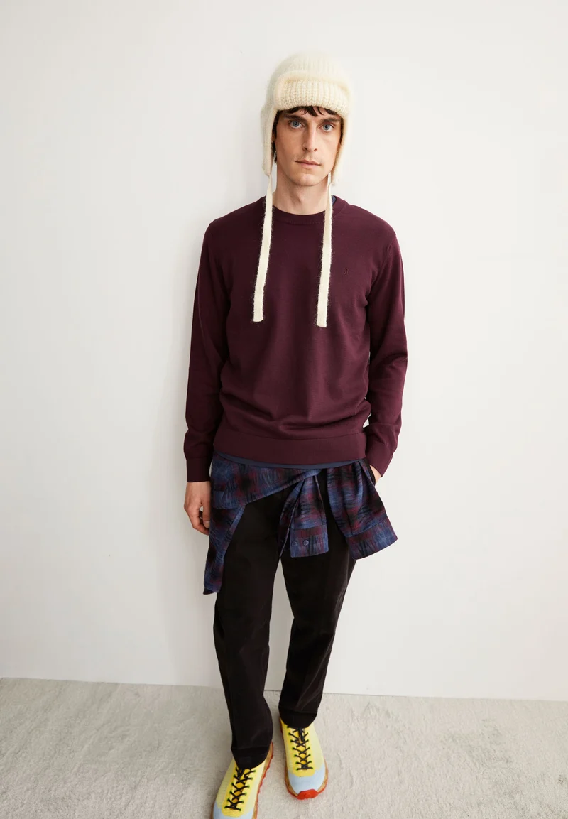 LOUKAA STRICKPULLOVER | dark cranberry