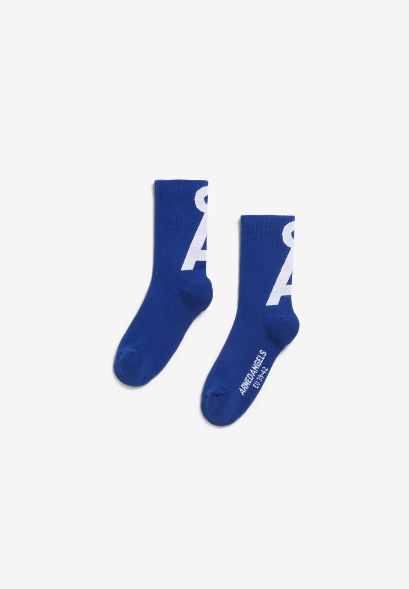 SAAMUS SHORT SOCKEN | dark wave-white