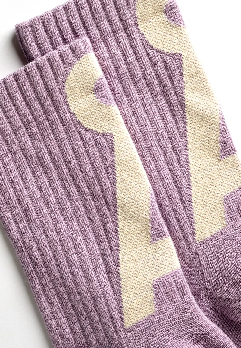 SAAMUS SHORT SOCKEN | frozen lavender-oartmilk