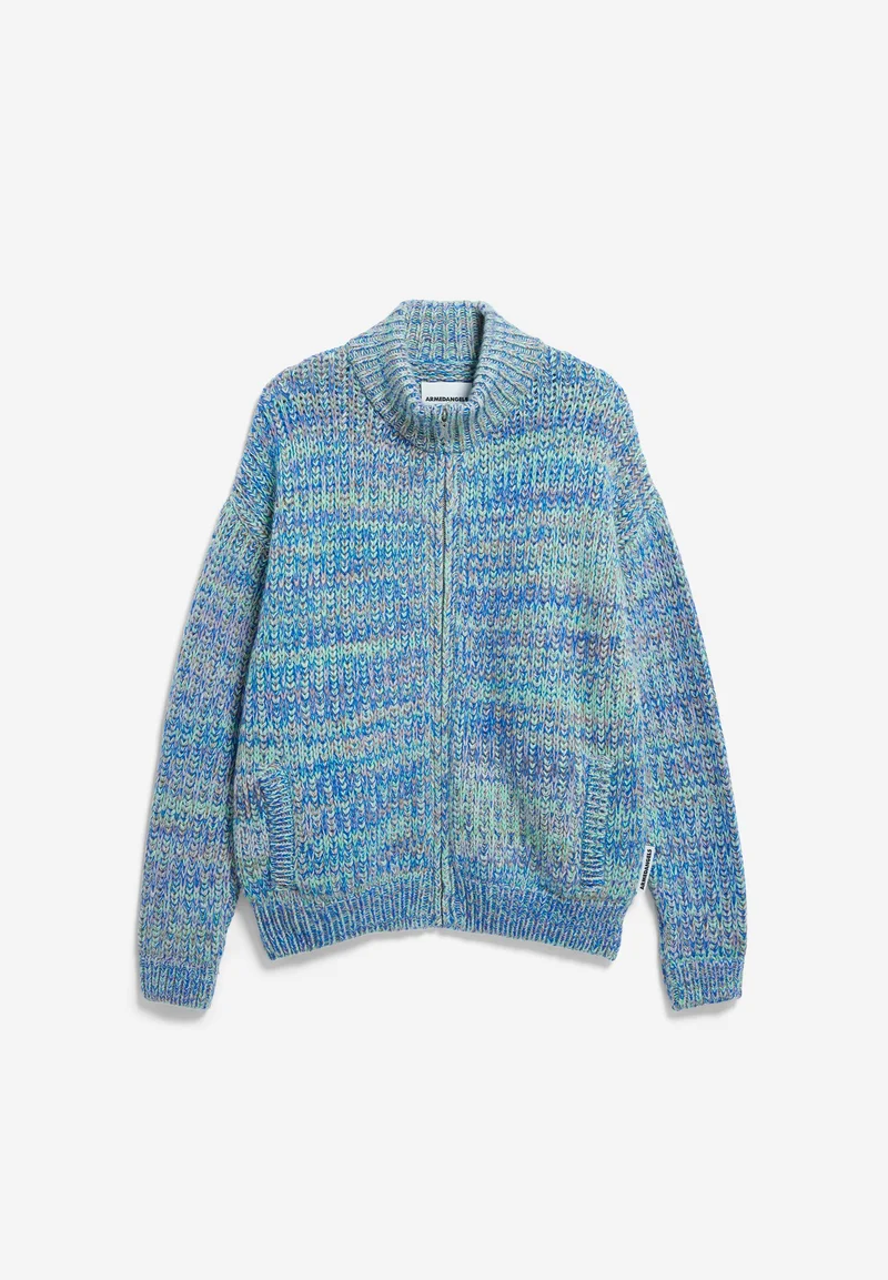 UN-WASTED TROYER-STRICKJACKE | smart lilac-apple neon-dynamo blue