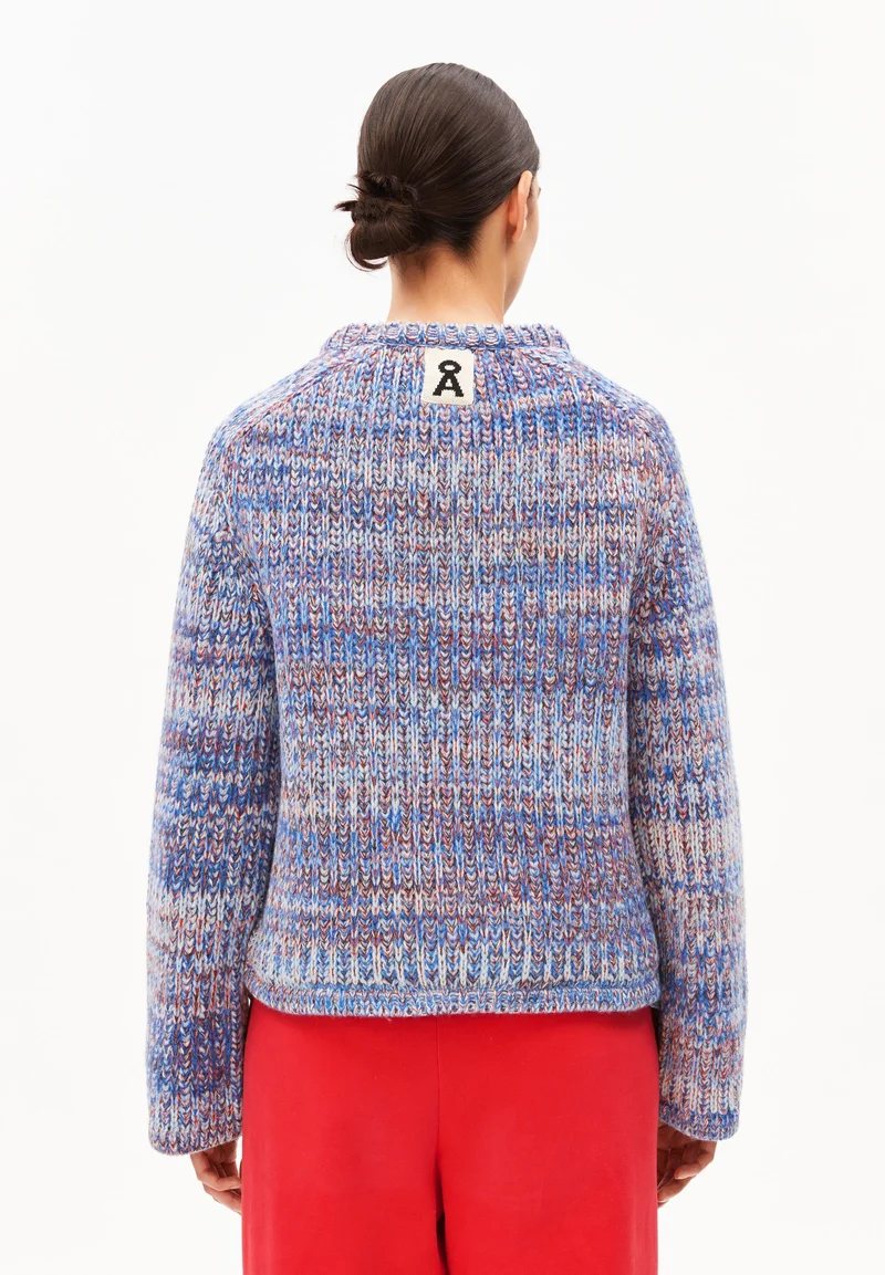 UN-WASTED CREW STRICKPULLOVER | dark poppy