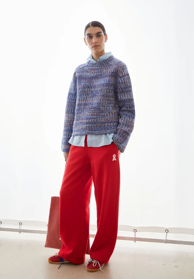 UN-WASTED CREW STRICKPULLOVER | dark poppy