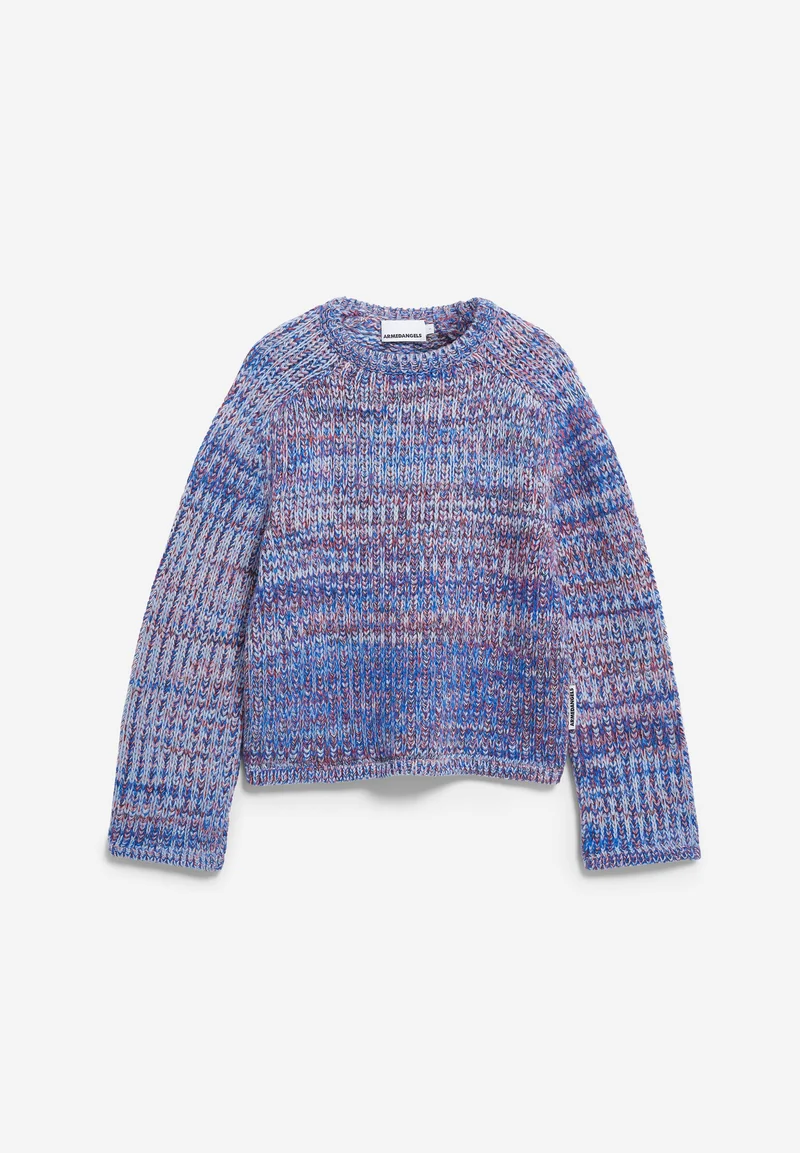 UN-WASTED CREW STRICKPULLOVER | dark poppy