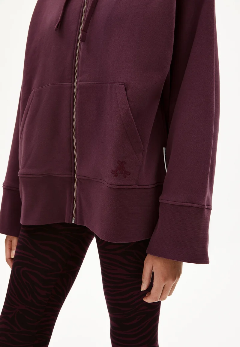 TALIMAA SWEATJACKE | dark cranberry