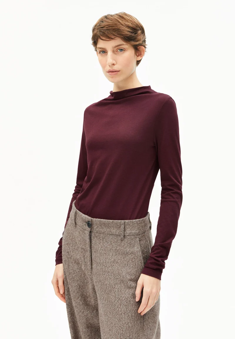 CALUNAA LANGARMSHIRT | dark cranberry