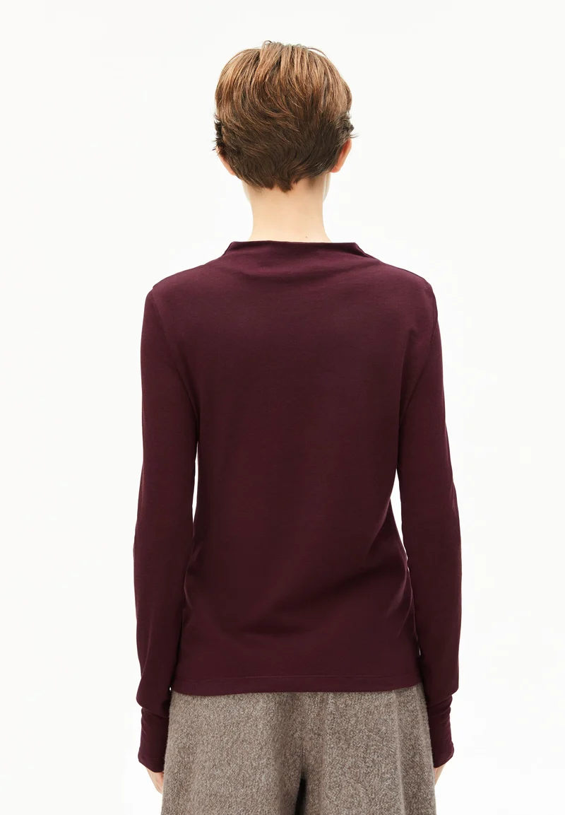 CALUNAA LANGARMSHIRT | dark cranberry