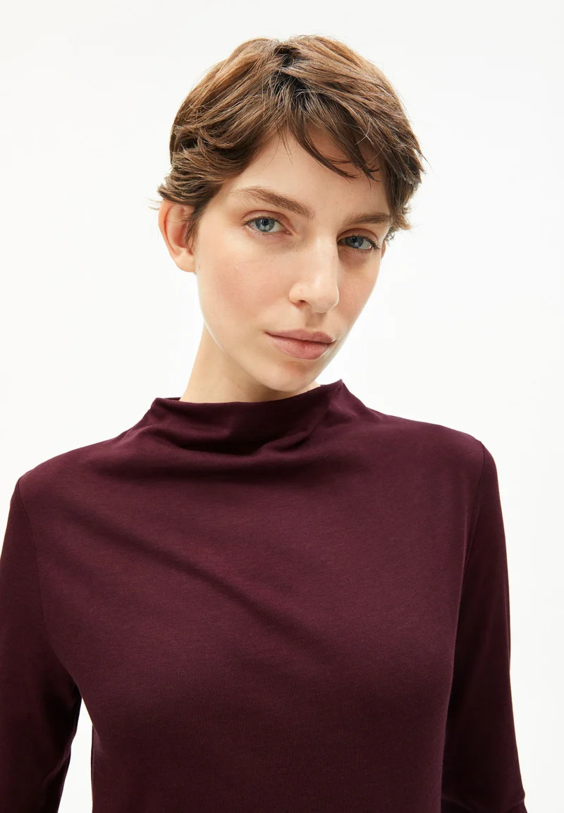 CALUNAA LANGARMSHIRT | dark cranberry