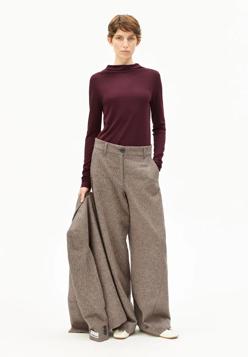 CALUNAA LANGARMSHIRT | dark cranberry