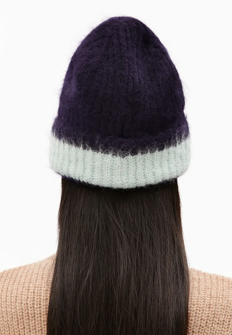 JUPILAA STRIPED UN-WASTED MÜTZE | night sky - polar green