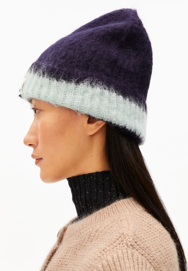 JUPILAA STRIPED UN-WASTED MÜTZE | night sky - polar green