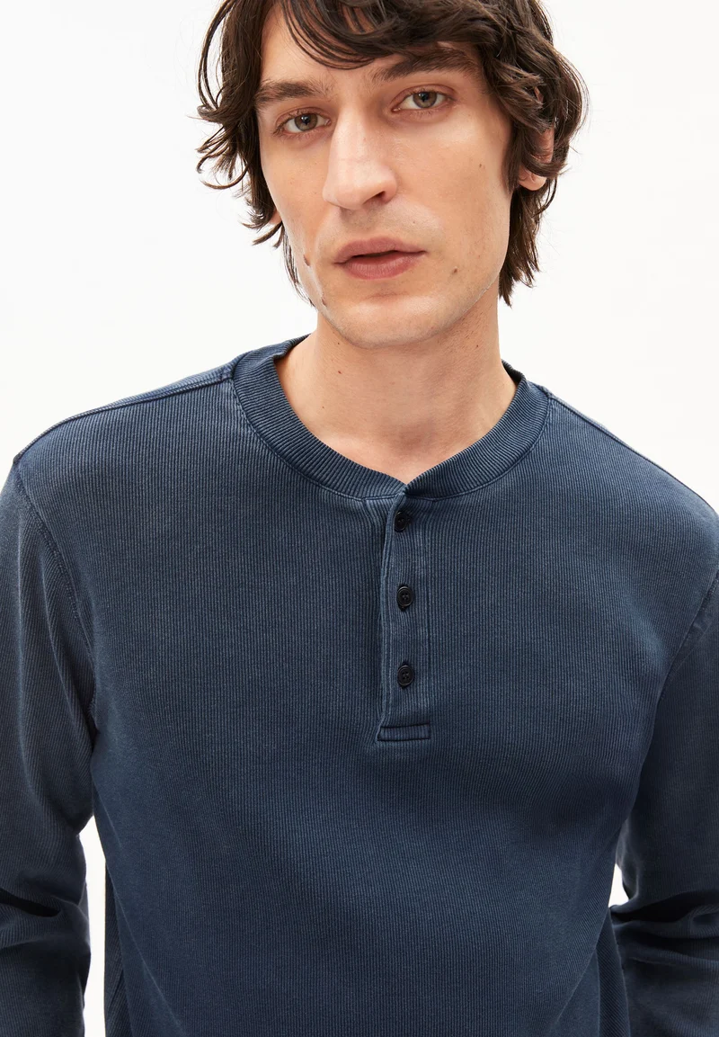 HENLY GMT DYE LANGARMSHIRT | night sky washed