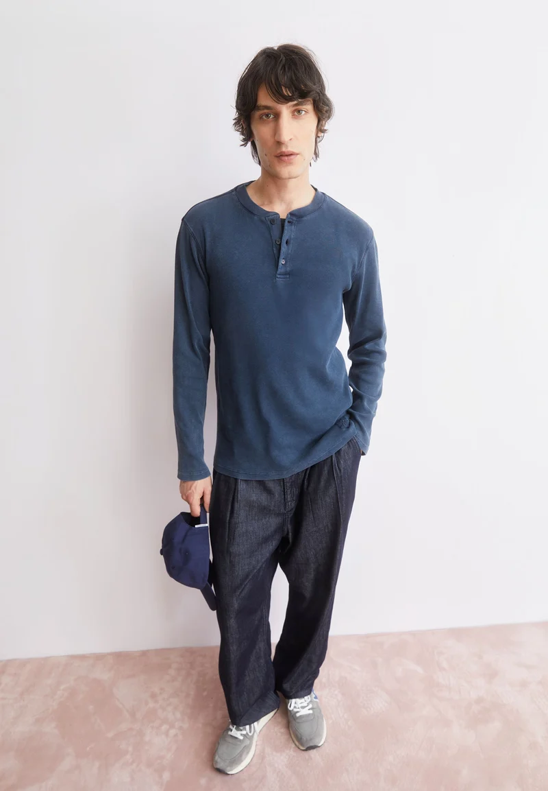 HENLY GMT DYE LANGARMSHIRT | night sky washed