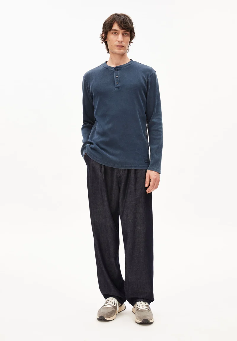 HENLY GMT DYE LANGARMSHIRT | night sky washed