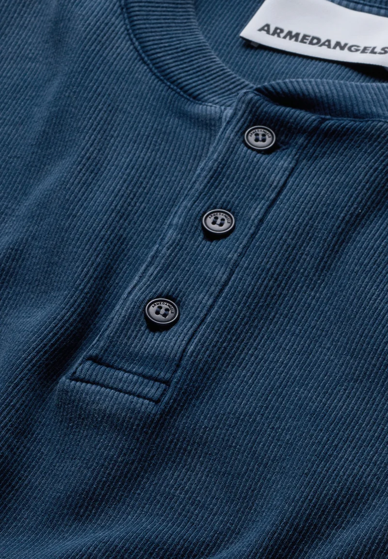 HENLY GMT DYE LANGARMSHIRT | night sky washed