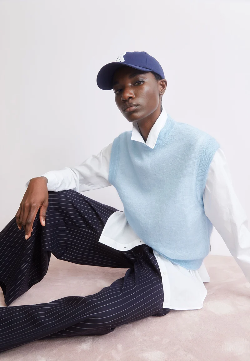 MOHAIR-MIX STRICKPULLUNDER | blue glow