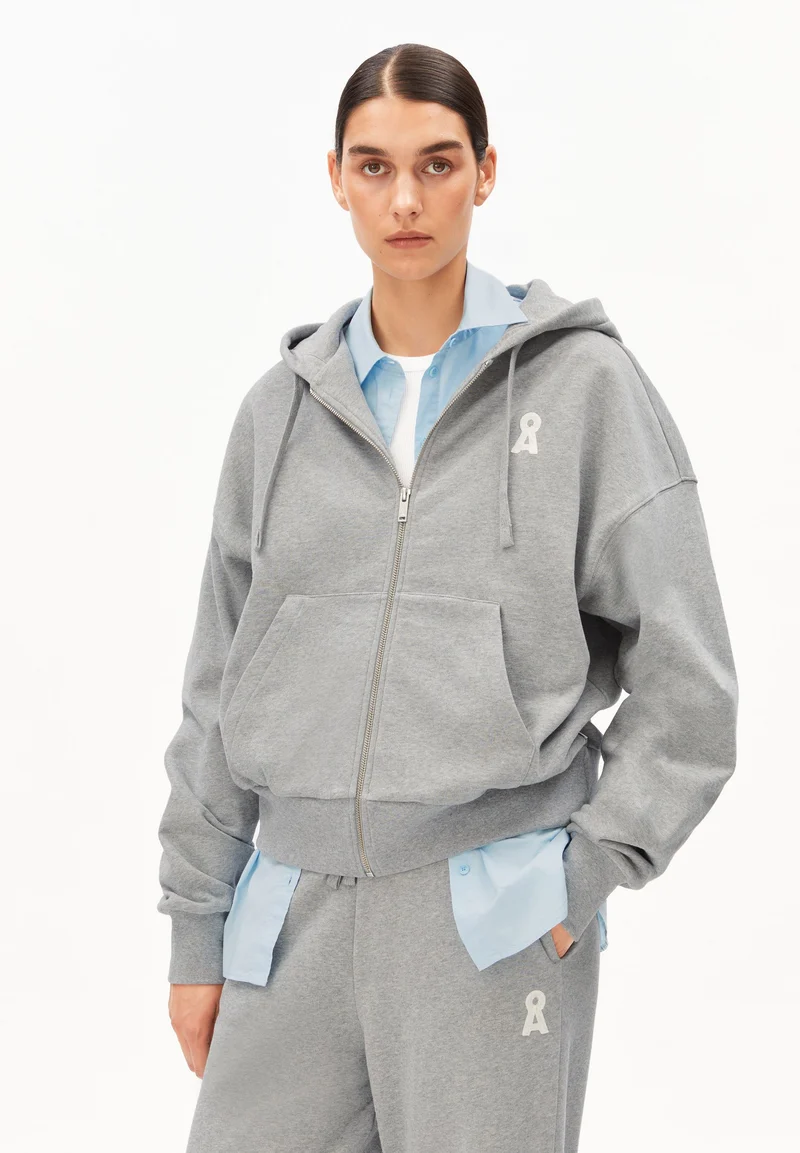 ICONIC Å RIXAMAA SWEATJACKE | silver melange