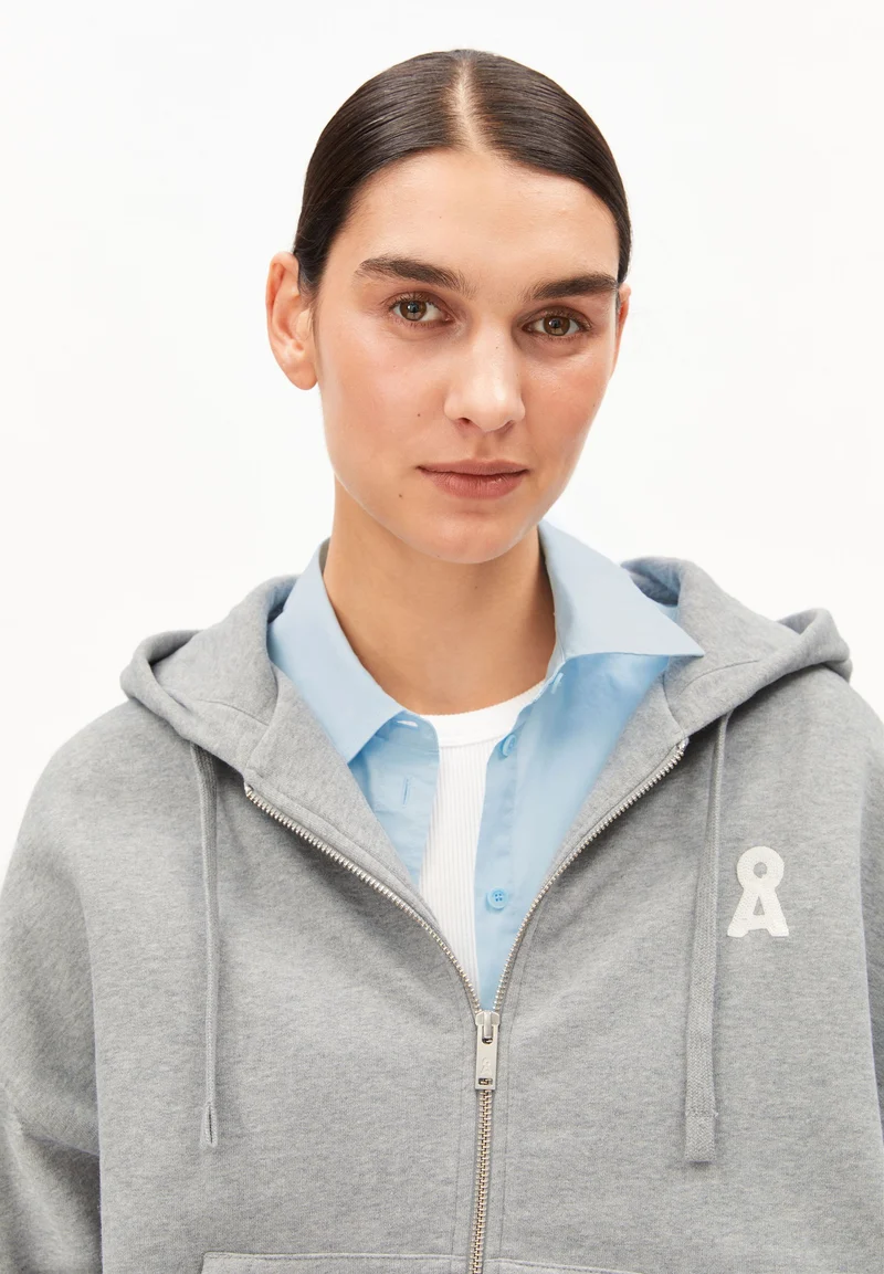 ICONIC Å RIXAMAA SWEATJACKE | silver melange