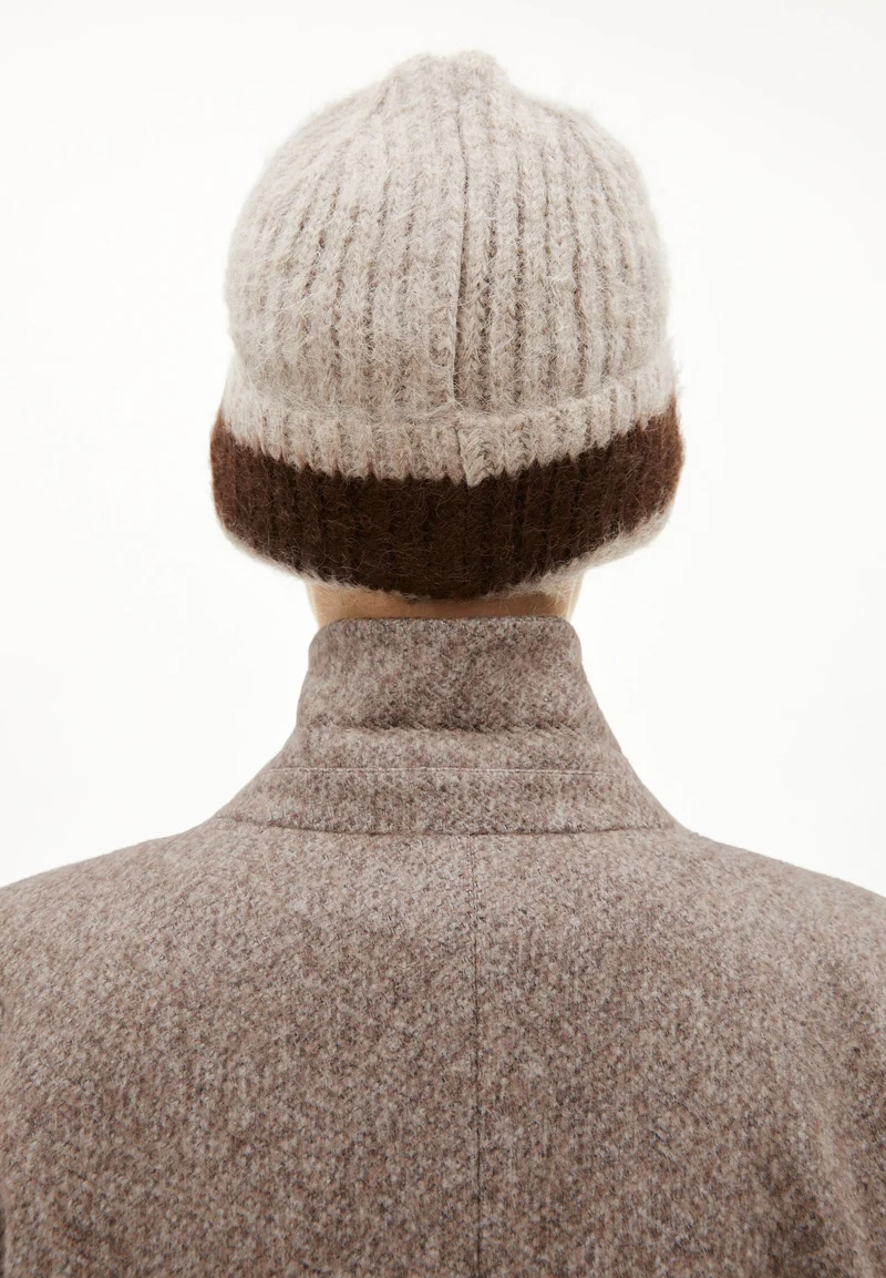 JUPILAA STRIPED UN-WASTED MÜTZE | light caramel melange