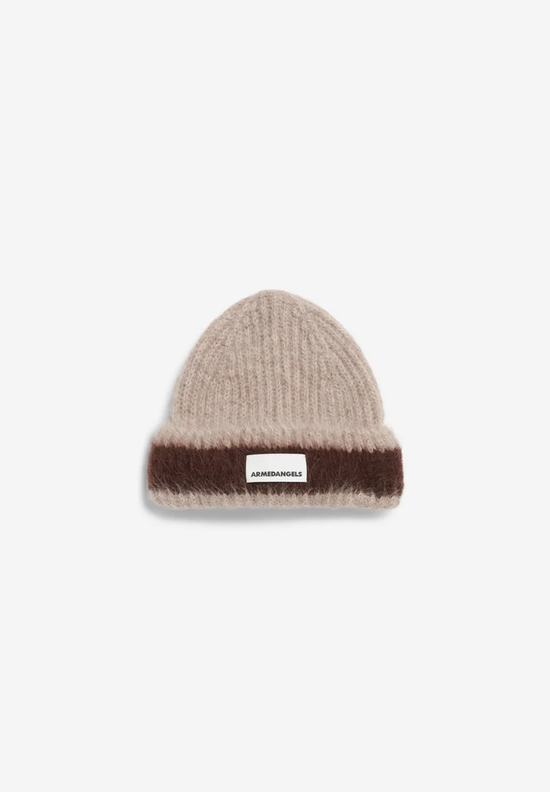 JUPILAA STRIPED UN-WASTED MÜTZE | light caramel melange