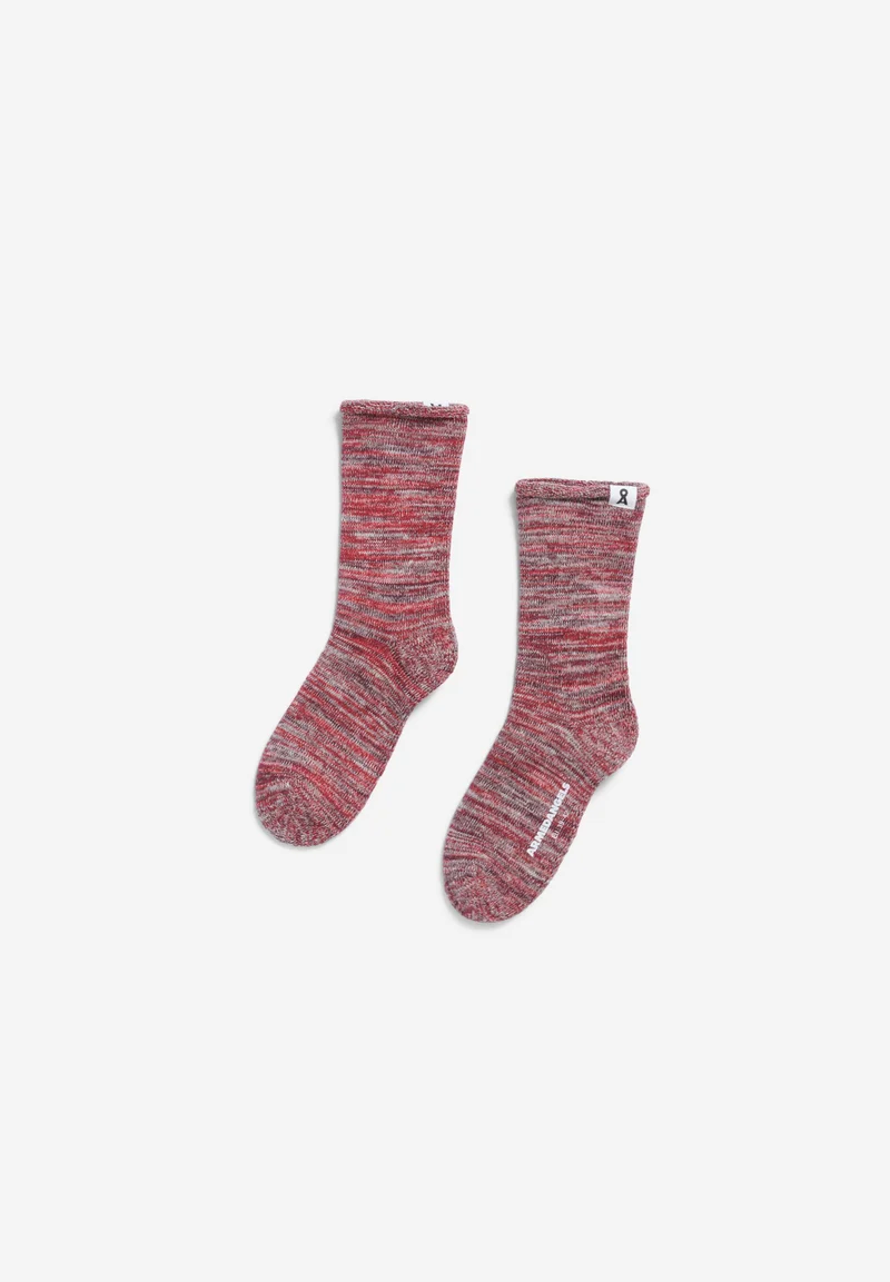 KAAINO TERRY SOCKS | dark cranberry-scarlet red
