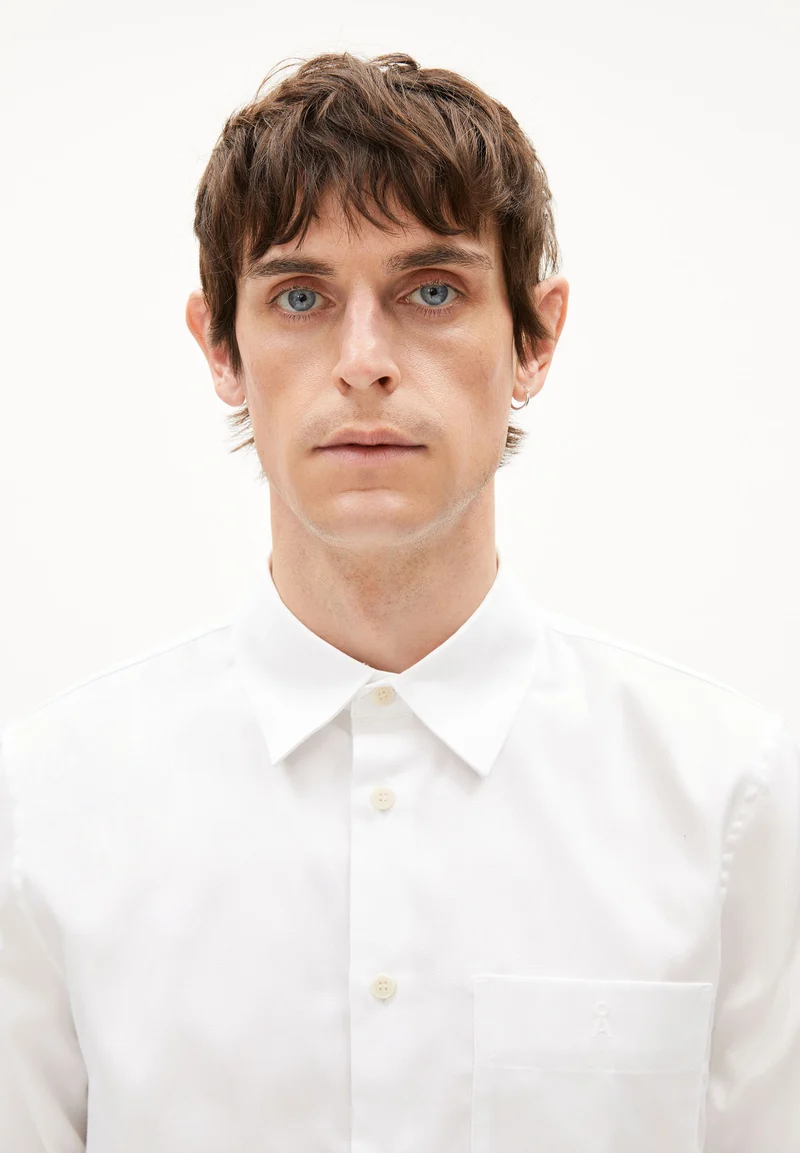 LAARS LANGARMHEMD | white