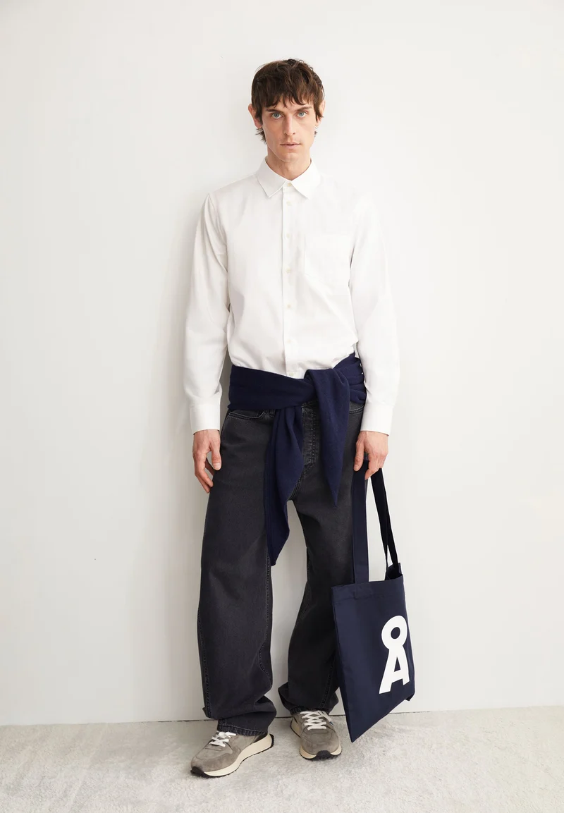 LAARS LANGARMHEMD | white