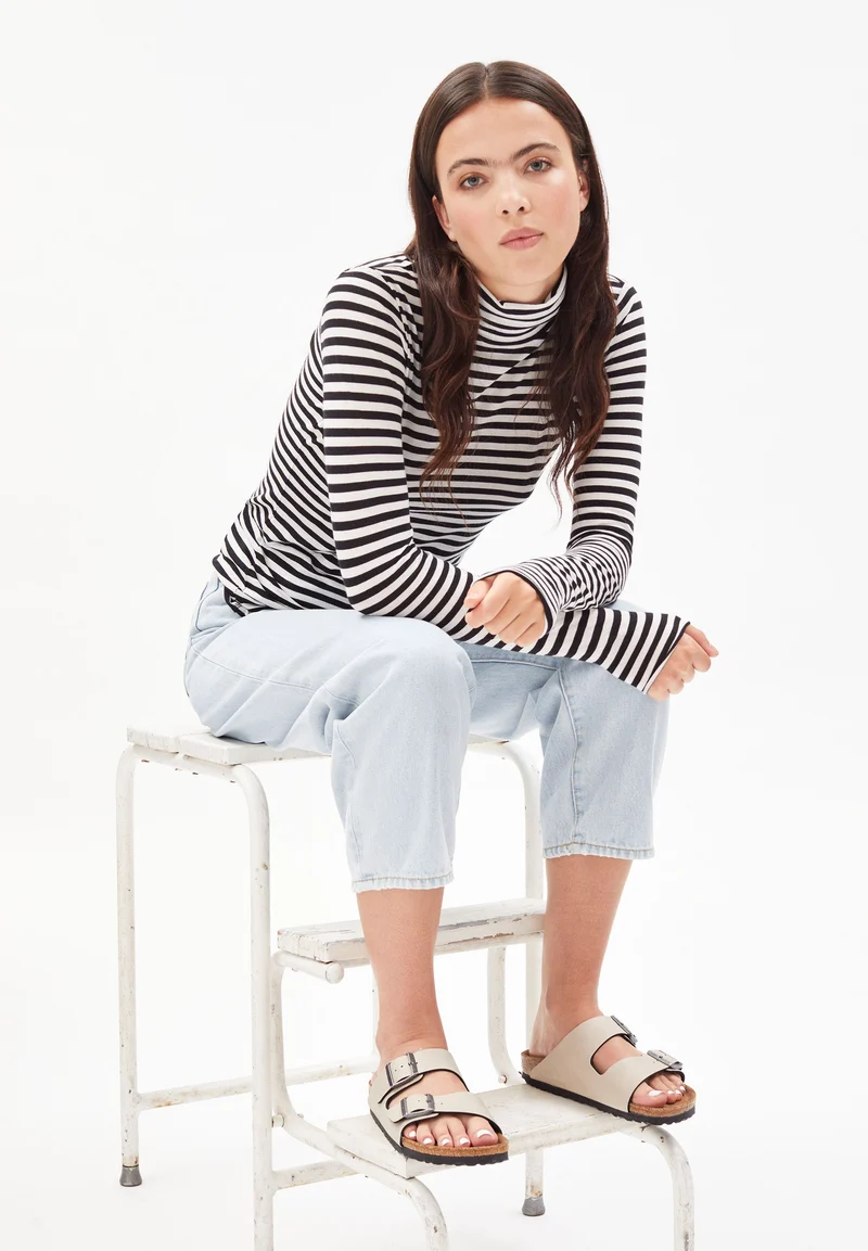 MALENAA STRIPES | black-oatmilk