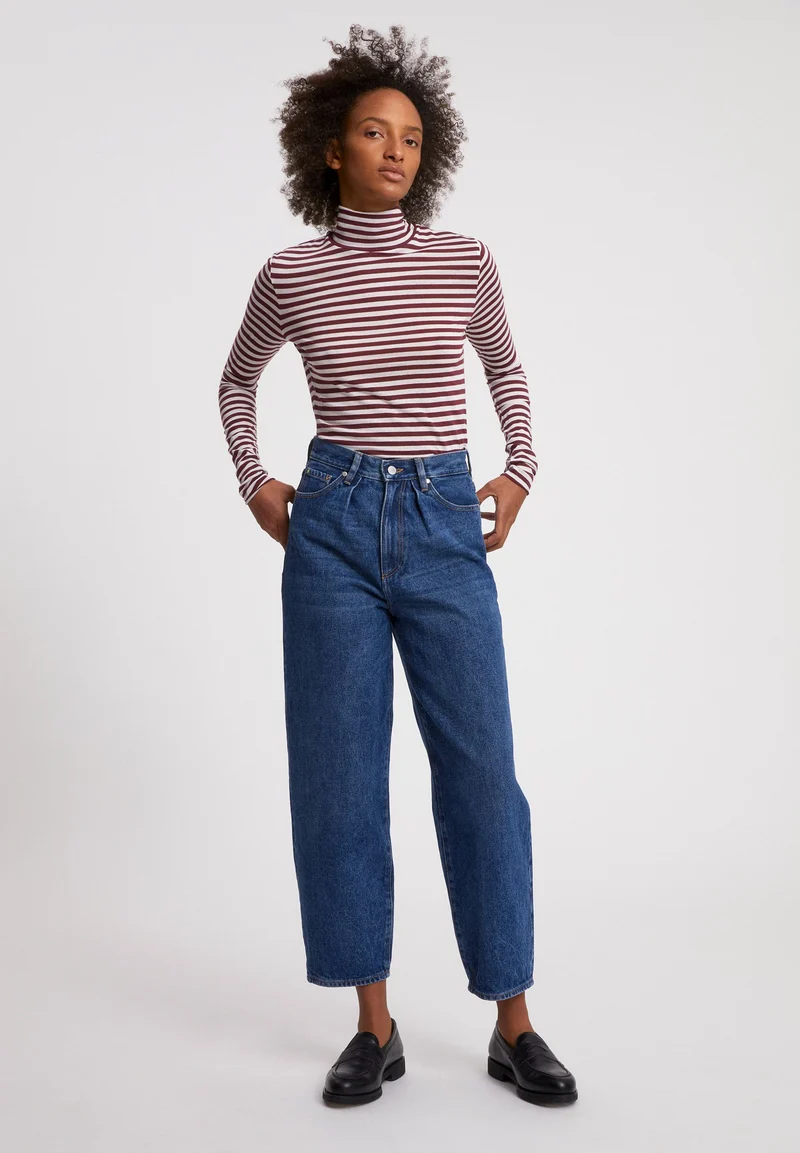MALENAA STRIPES | ruby red-oatmilk