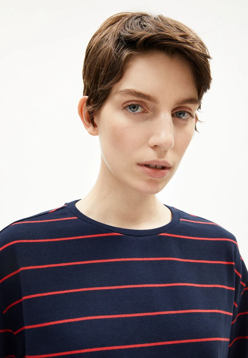 MARYNAA GESTREIFTES LANGARMSHIRT | tinted navy-candy apple