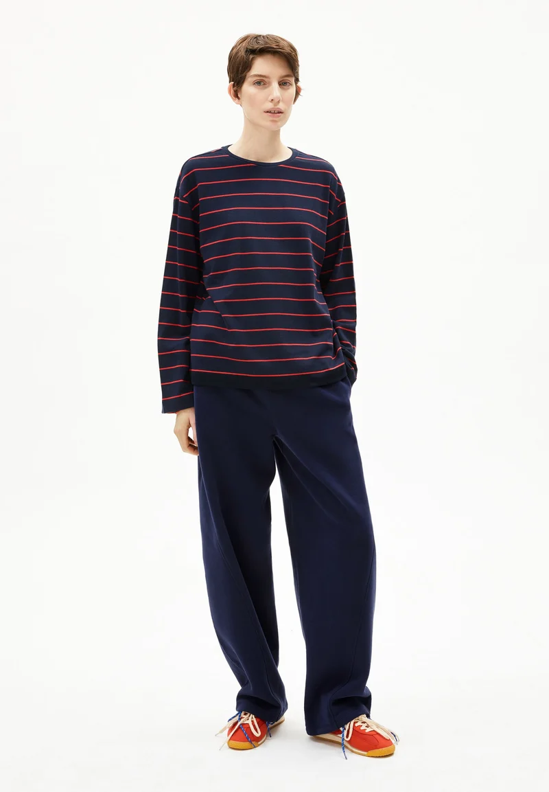 MARYNAA GESTREIFTES LANGARMSHIRT | tinted navy-candy apple