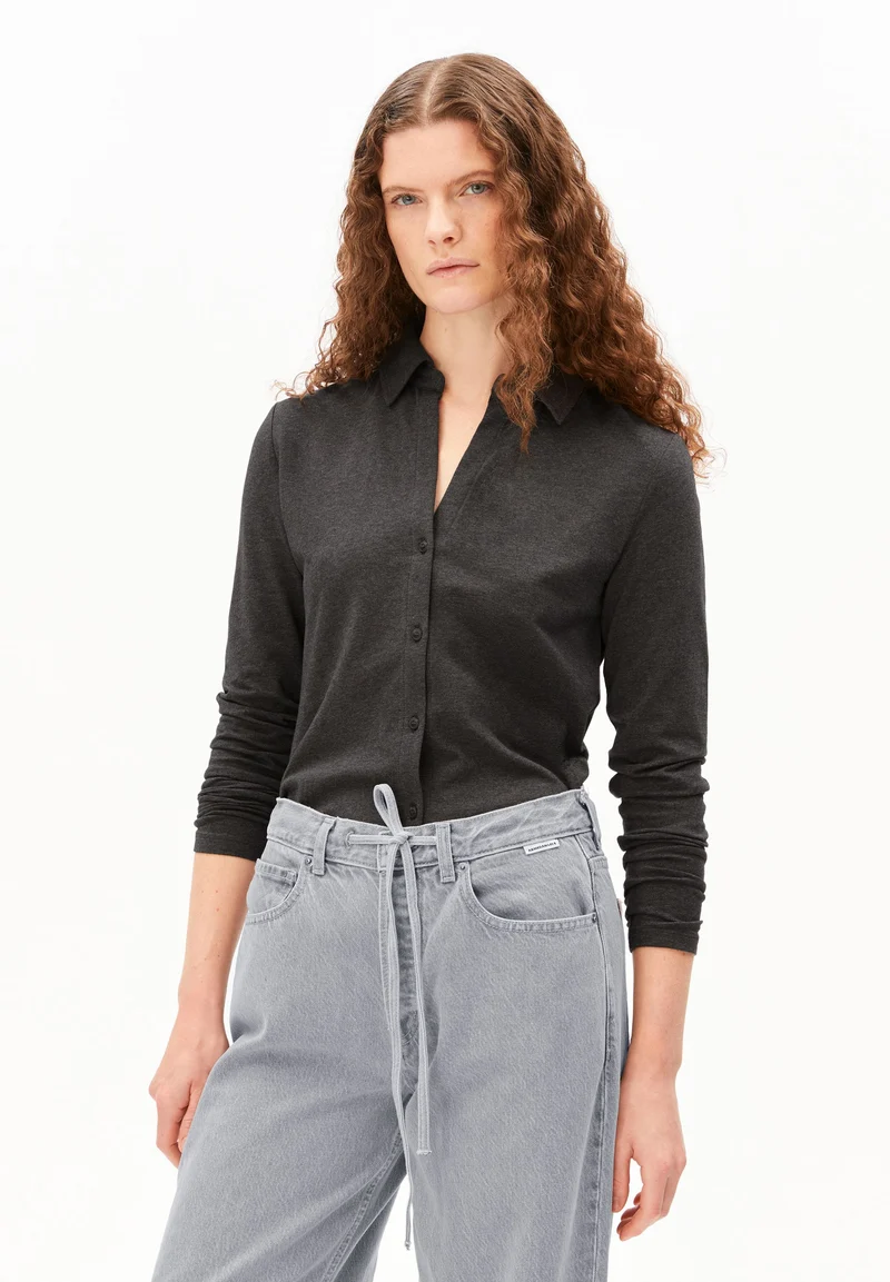 NALAANNIA BLUSE | steel melange