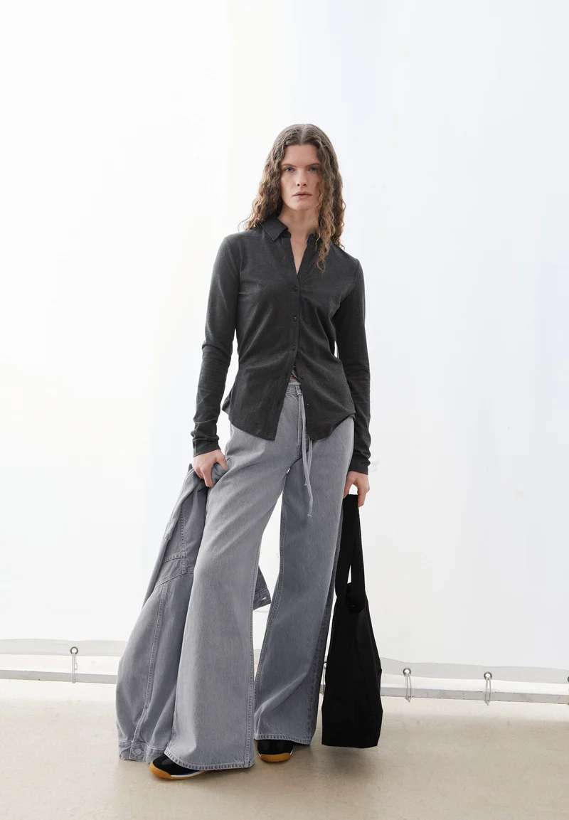 NALAANNIA BLUSE | steel melange