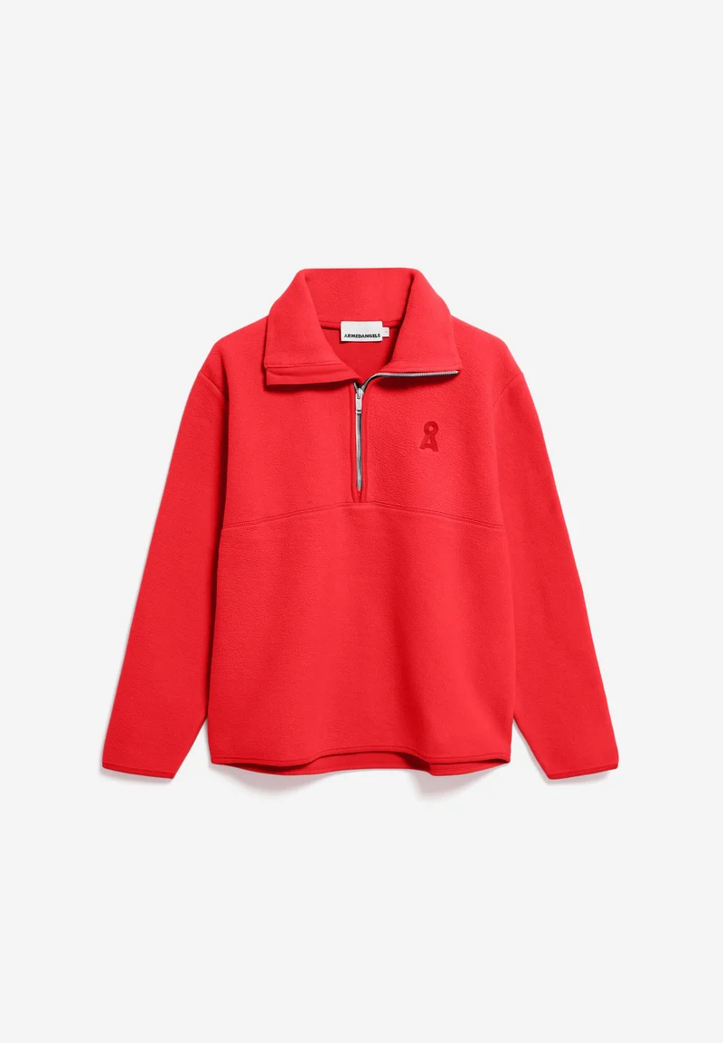 HAARLEENAA BAUMWOLL-FLEECE | mars red