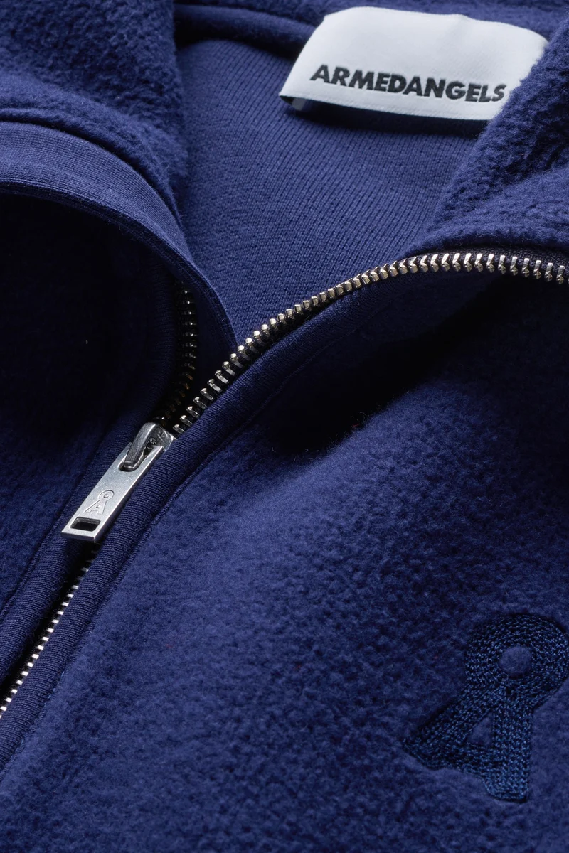 HAARLEENAA BAUMWOLL-FLEECE | tinted navy