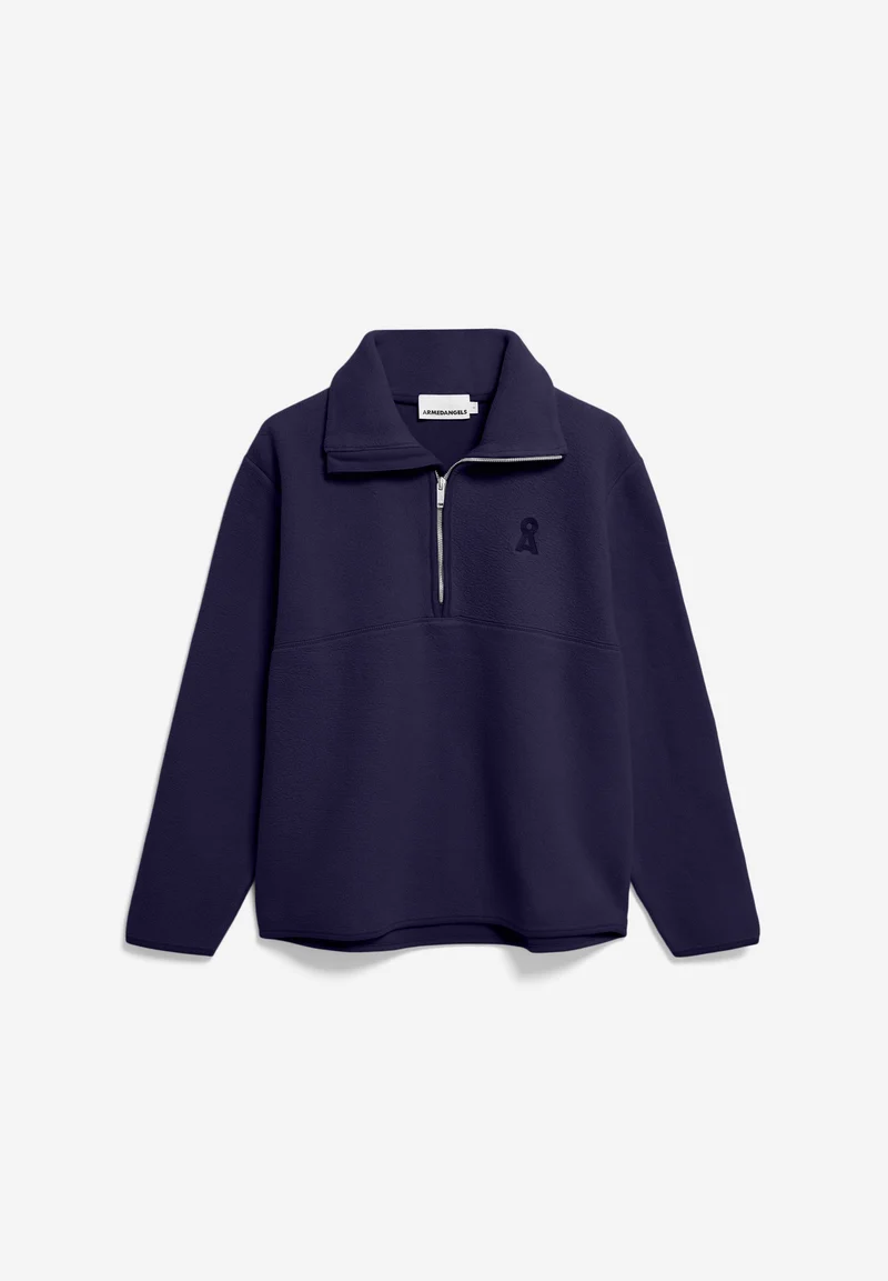 HAARLEENAA BAUMWOLL-FLEECE | tinted navy