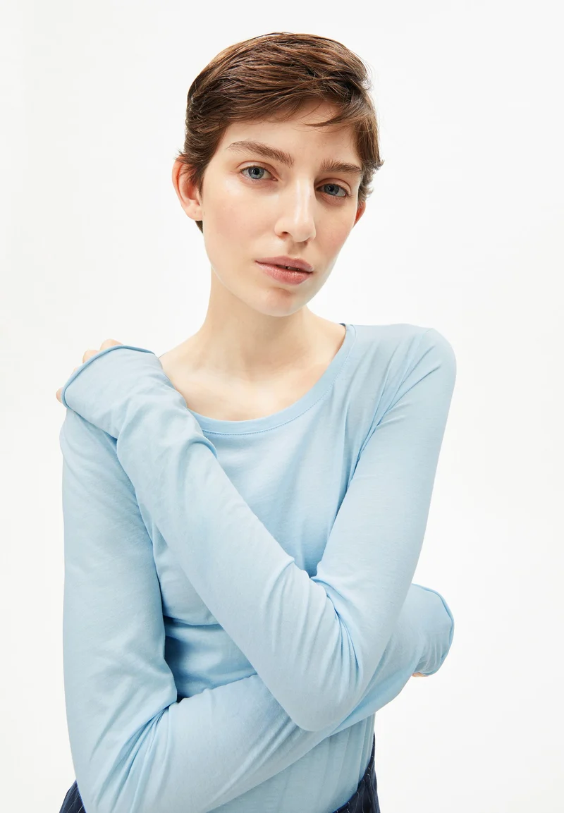 EINIAARA SOFT LANGARMSHIRT | blue glow