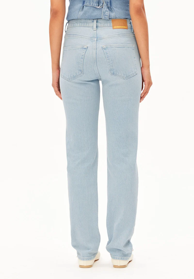CARENAA MID WAIST STRAIGHT JEANS | glacier